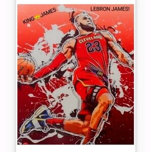 NEW! LEBRON JAMES SELF-CREATED 8.5x11 ULTRA PREMIUM GLOSSY BASKETBALL ART POSTER